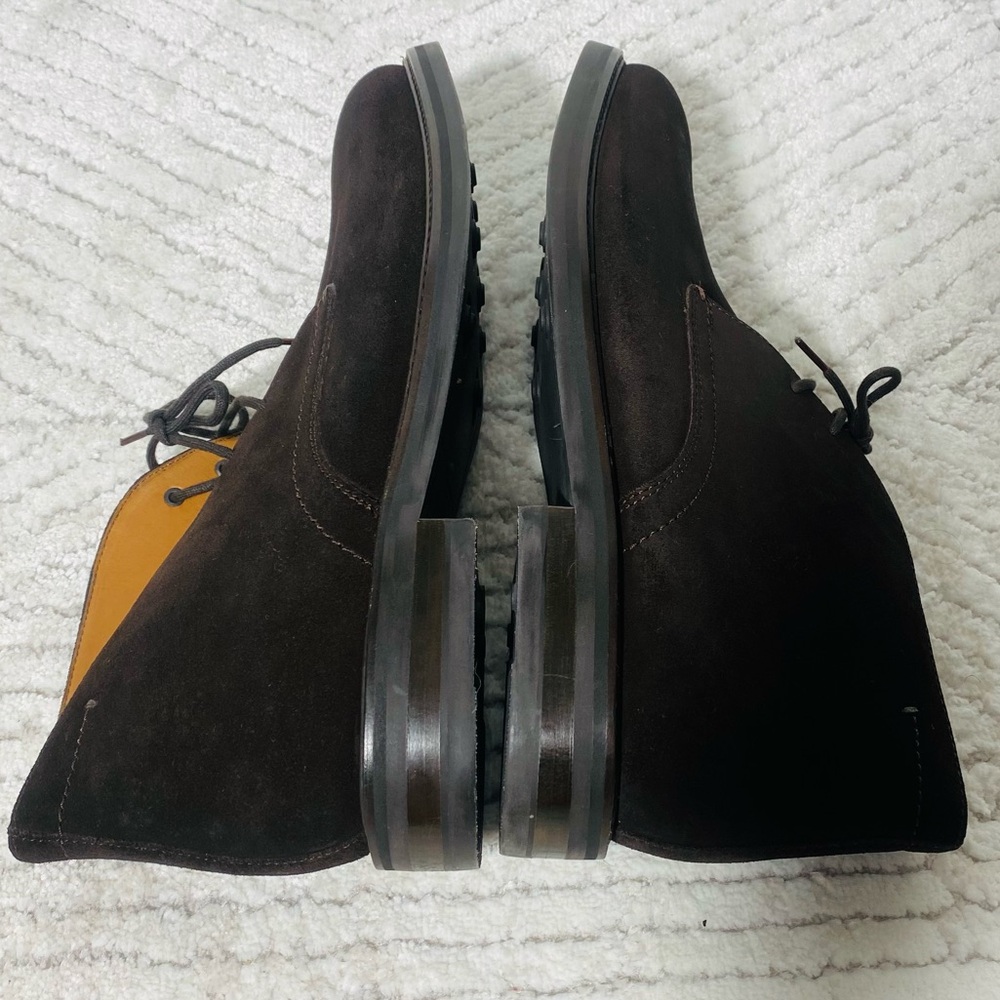 Massimo Dutti Men Suede Oxford Shoes Size 43 Brown Dress Lace Up NWOT - Picture 6 of 11